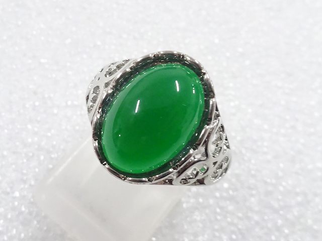JAPANESE KIMONO / ANTIQUE COLORED STONE RING (SIZE 11)